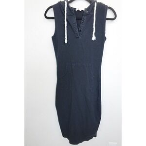 Sugar Rain‎ Womens Black Hooded Activewear Loungewear Dress Medium